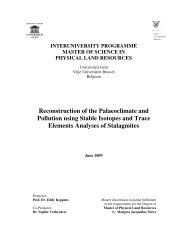 Reconstruction of the Palaeoclimate and Pollution using Stable ...