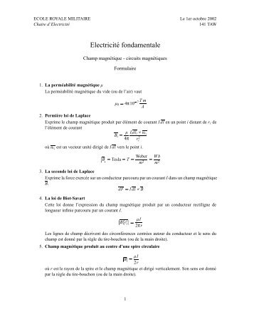 Electricité fondamentale