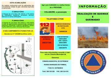 Folheto - Queimas e Queimadas - CÃ¢mara Municipal de Estremoz