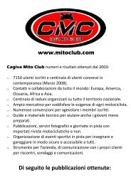 Di seguito le pubblicazioni ottenute: - Cagiva Mito Club