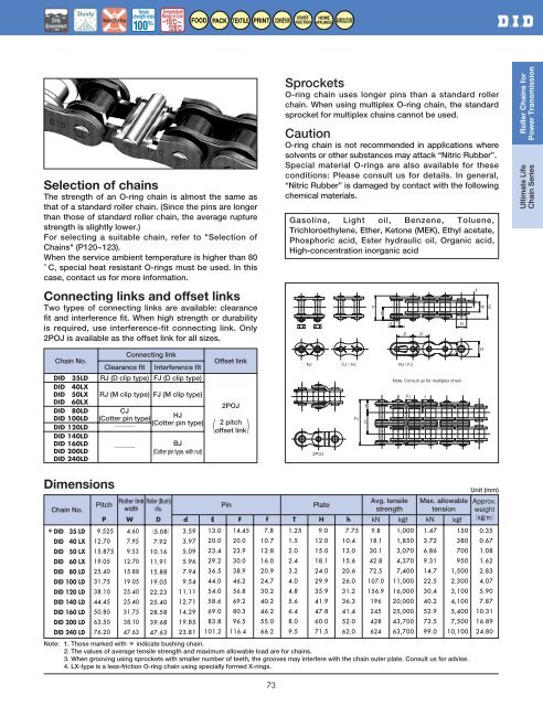 DID 60 standard roller chain - Big Bike Webshop