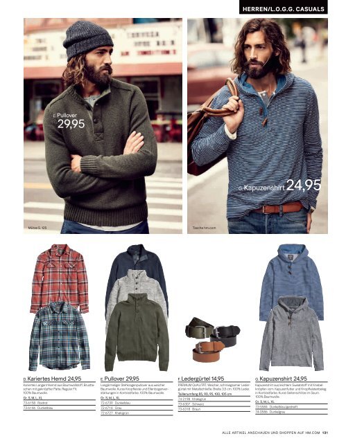 H&M Katalog Herbst MOde