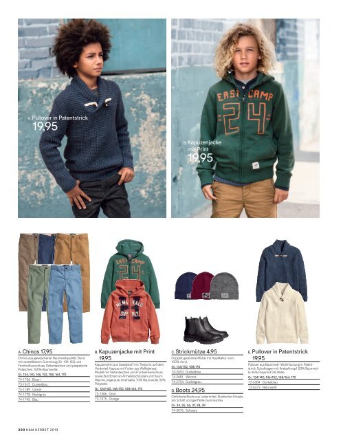 H&M Katalog Herbst MOde