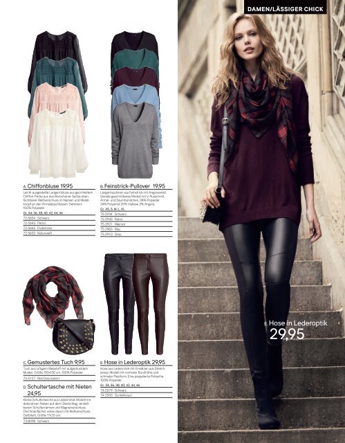 H&M Katalog Herbst MOde