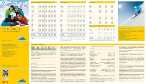 PREISE. 2012/13. - Serfaus-Fiss-Ladis