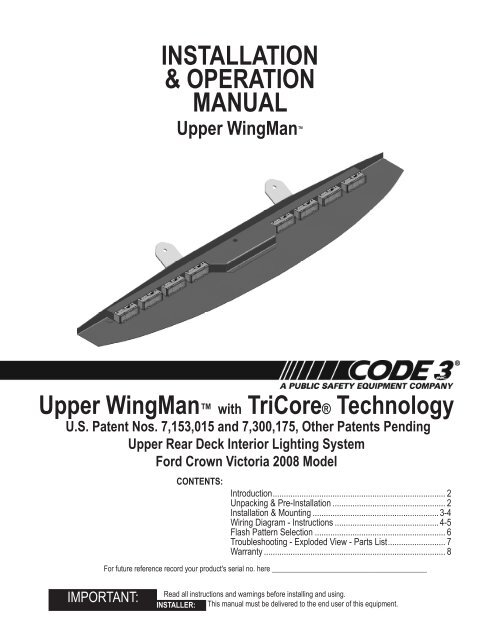 Wingman With Tricore Installation Guide For 2008 Chevy Impala