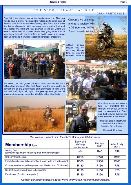 1.5MB - BMW Motorcycle Club of Pretoria, South Africa