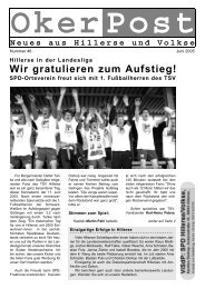in der Okerpost Juni 2005 - SPD-Ortsverein Hillerse