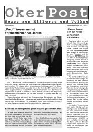 Okerpost Nr. 61 - Neujahr 2013 - SPD-Ortsverein Hillerse