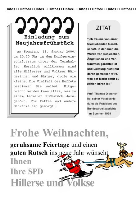 Okerpost Nr. 33 - Dezember 1999 - SPD-Ortsverein Hillerse