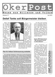 Okerpost Nr. 36 - Juni 2001 - SPD-Ortsverein Hillerse
