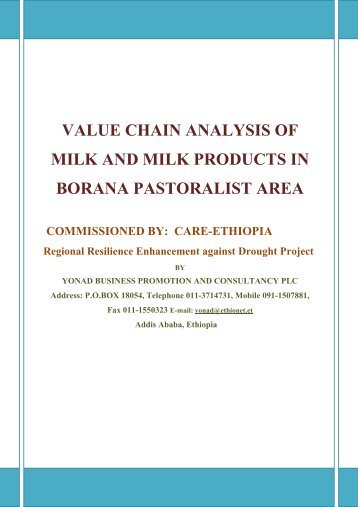 value chain analysis of milk and milk products in borana pastoralist ...