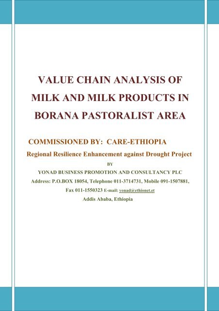 value chain analysis of milk and milk products in borana pastoralist ...