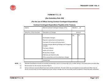 TREASURY CODE VOL- II FORM M.P.T.C. 33 ... - Mptreasury.org