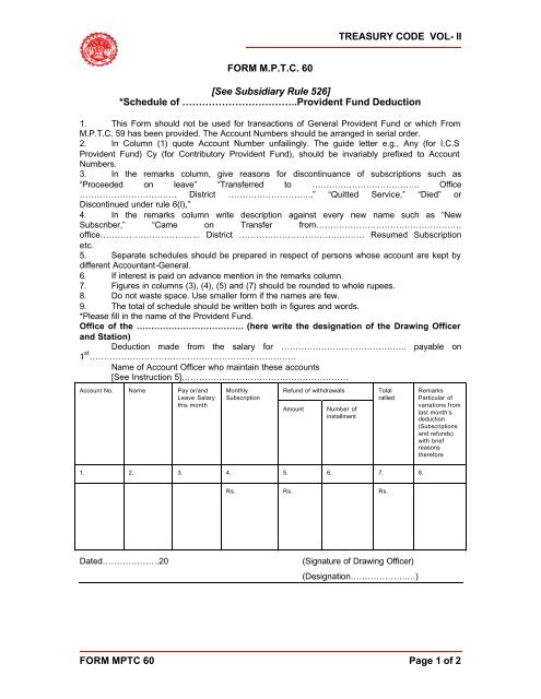 II FORM MPTC 60 Page 1 of 2 FORM MPTC 60 - Mptreasury.org