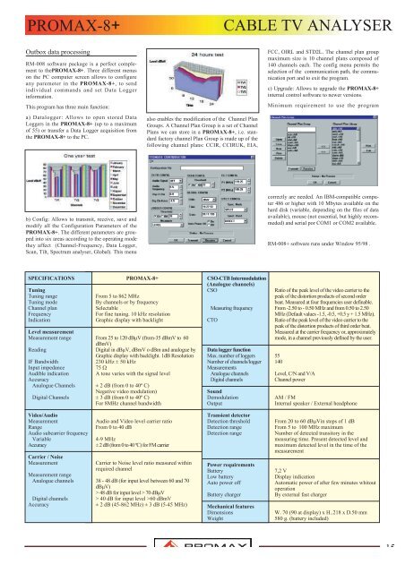 TELECOMMUNICATIONS TEST EQUIPMENT - Promax