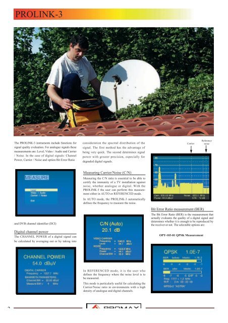 TELECOMMUNICATIONS TEST EQUIPMENT - Promax