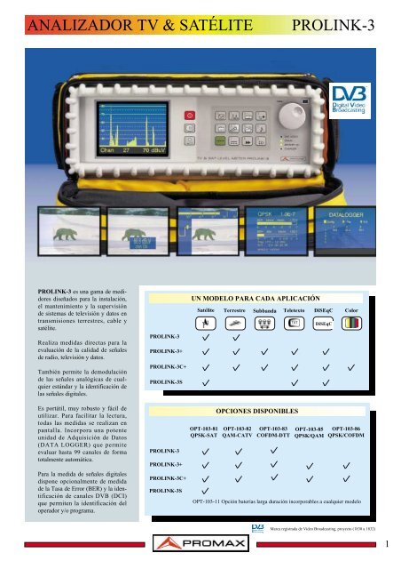 INSTRUMENTACIÃN PARA TELECOMUNICACIONES - Promax