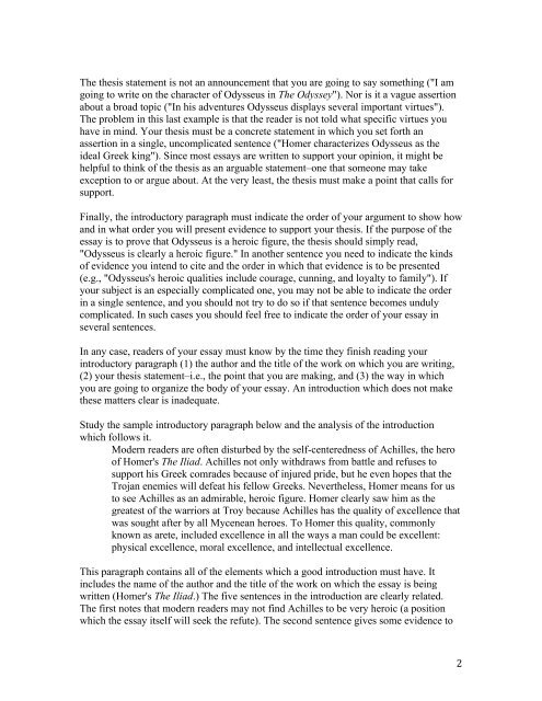 Thesis statement in essay image