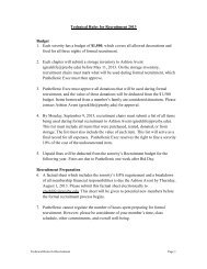 Technical Rules for Recruitment 2010 - Presbyterian College