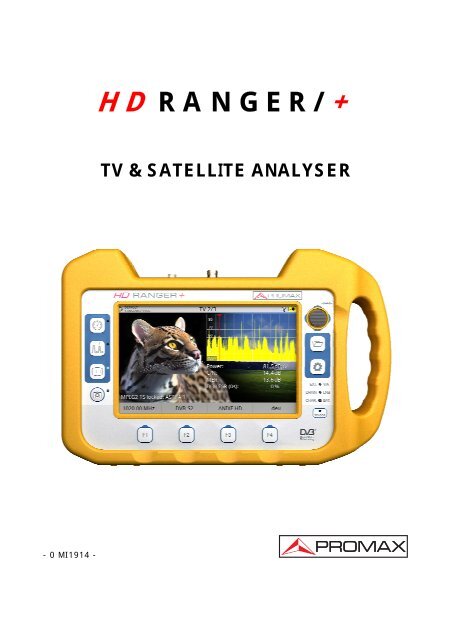 HD RANGER / HD RANGER+ user manual - Promax