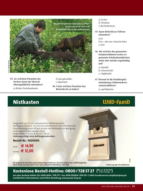 Jagdmagazins - Wild und Hund