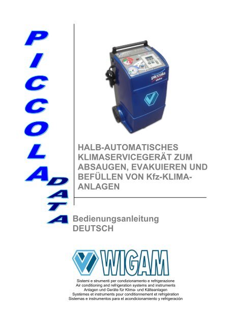 HALB-AUTOMATISCHES KLIMASERVICEGERÃ„T ZUM ... - Wigam