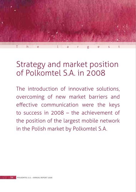 Annual report 2008 - Polkomtel