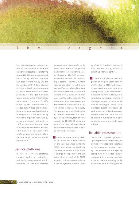 Annual report 2008 - Polkomtel