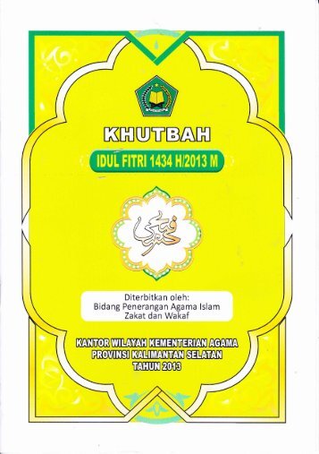 Khutbah Idul Fitri 1434 H www.kemenag.go.id