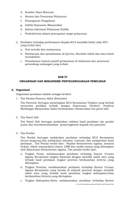 Surat Edaran KUA dan Keluarga Sakinah Teladan 2013 - Kanwil ...