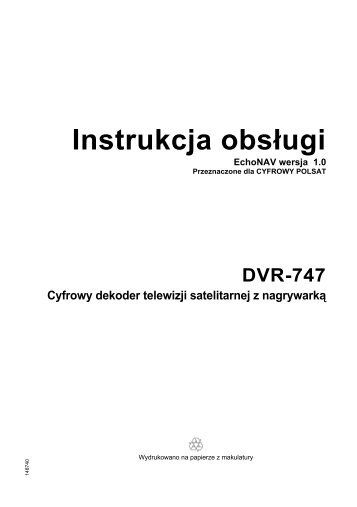 Zobacz instrukcjÄ dekodera (format .pdf) - Cyfrowy Polsat