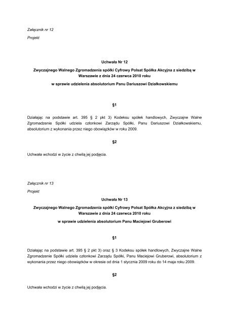 Formularz peÅnomocnictwa (.pdf) - Cyfrowy Polsat