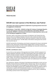SOCAR new main sponsor of the Montreux Jazz Festival