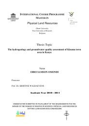 Thesis Topic - Physical Land Resources - Vrije Universiteit Brussel