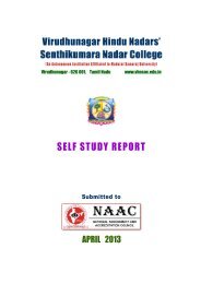 NAACâAccreditation III CycleâSelf Study Report - vhnsnc