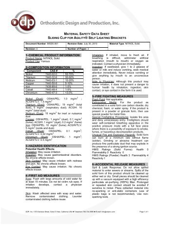 1–chemical product information 2–composition information 3 ...