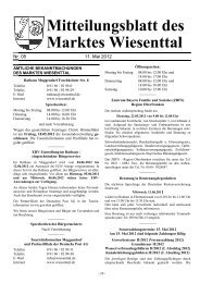 att d ent - Markt Wiesenttal