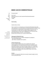 MEMO AAN DE GEMEENTERAAD - Gemeente Albrandswaard