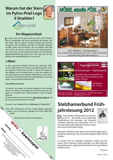 WINDISCHGARSTNER KURIER - WIKU-Homepage