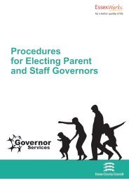 Election of Parent and Staff Governors ... - the Essex Clerks
