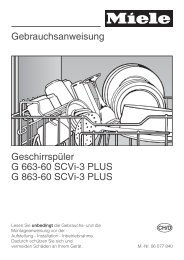 Gebrauchsanweisung Geschirrspüler G 663-60 SCVi-3 PLUS G 863 ...