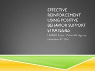 Effective Reinforcement Using positive behavior support strategies