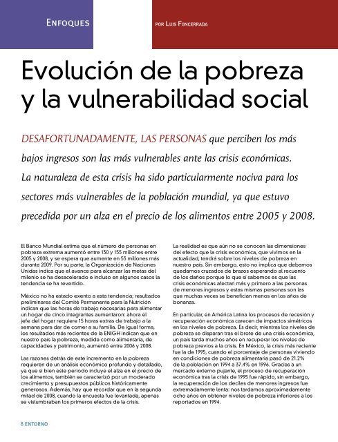 Evolución de la pobreza y la vulnerabilidad social - Coparmex