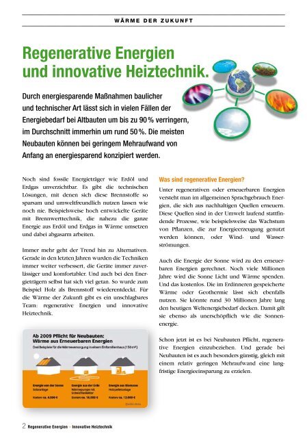 Regenerative Energien innovativE HEiztEcHnik - Will - Bau und Bad