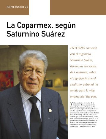 La Coparmex, según Saturnino Suárez