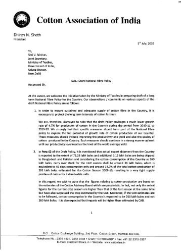 Read in Full... - Ministry of Textiles