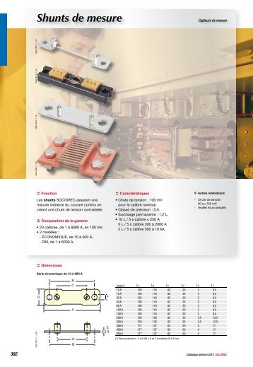 Shunts de mesure - Socomec