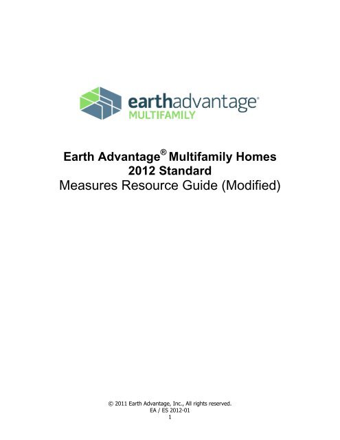 Measures Resource Guide - Earth Advantage