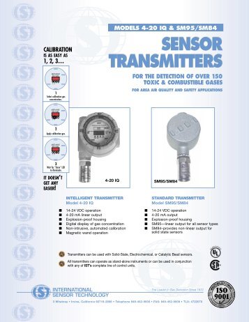 Sensor Transmitters (PDF) - International Sensor Technology